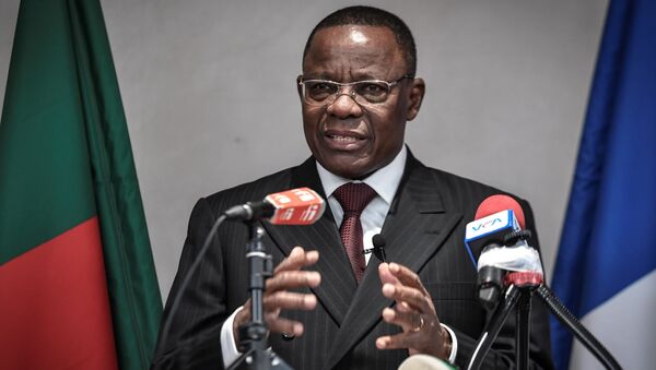 Maurice Kamto, leader de l'opposition camerounaise, lors d'une conférence de presse à Paris le 30 janvier 2020. - Sputnik Afrique