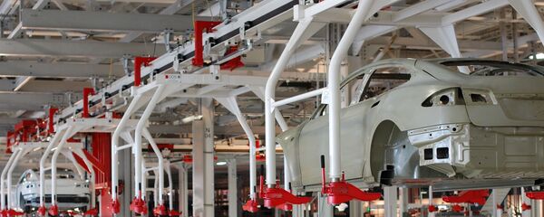 L'usine de Tesla à Fremont, en Californie (archive photo) L'usine de Tesla à Fremont, en Californie (archive photo) - Sputnik Afrique