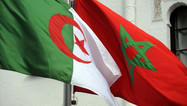 Drapeaux de l'Algérie et du Maroc - Sputnik Afrique