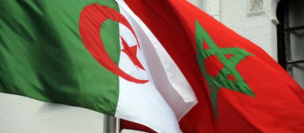 Drapeaux de l'Algérie et du Maroc Drapeaux de l'Algérie et du Maroc - Sputnik Afrique