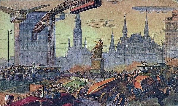 «Moscou au XXIIIe siècle»: comment un peintre en 1914 voyait la capitale du futur

 - Sputnik Afrique