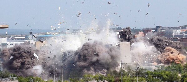 La démolition par la Corée du Nord du bureau de liaison intercoréen situé sur son sol, le 16 juin 2020 - Sputnik Afrique