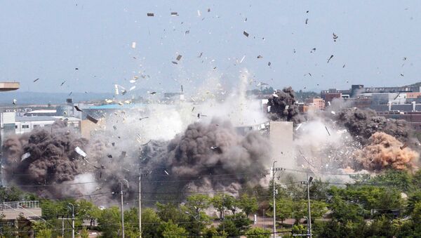 La démolition par la Corée du Nord du bureau de liaison intercoréen situé sur son sol, le 16 juin 2020 - Sputnik Afrique