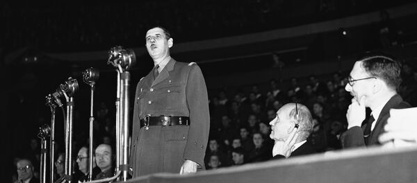 Le général de Gaulle lors de son discours au Royal Albert Hall de Londres le 18 juin 1942 - Sputnik Afrique