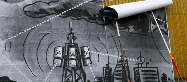 Une affiche anti-5G  - Sputnik Afrique
