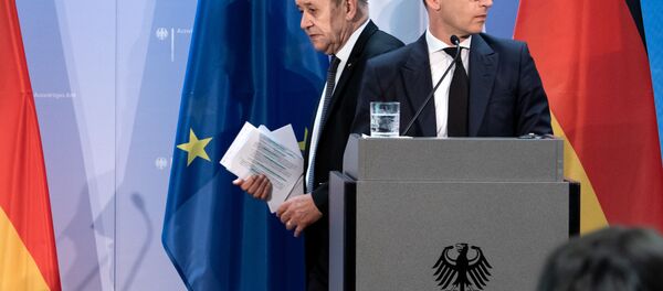 Heiko Maas et Jean-Yves le Drian en conférence de presse - Sputnik Afrique