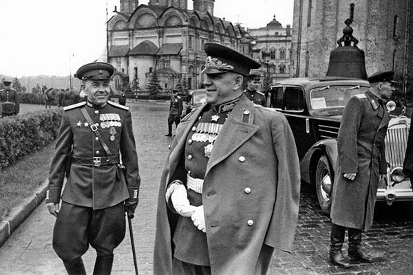 Le maréchal Gueorgui Joukov lors du défilé de la Victoire sur la place Rouge, 24 juin 1945. - Sputnik Afrique