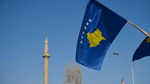 Le drapeau de Kosovo à Pristina - Sputnik Afrique