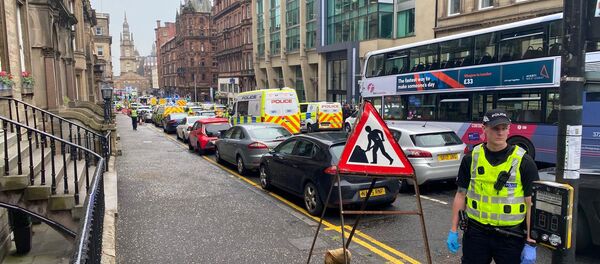 Sur les lieux de l'«incident» qui s'est produit à Glasgow, en Écosse, 26 juin 2020 - Sputnik Afrique