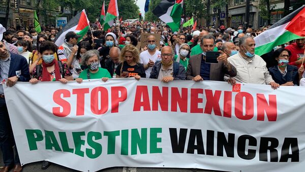 Manifestation en soutien de la Palestine à Paris, 27 juin 2020 - Sputnik Afrique