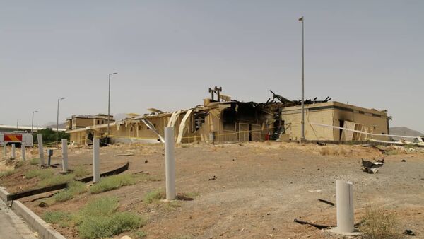 Le bâtiment endommagé par un incendie au site nucléaire iranien de Natanz - Sputnik Afrique