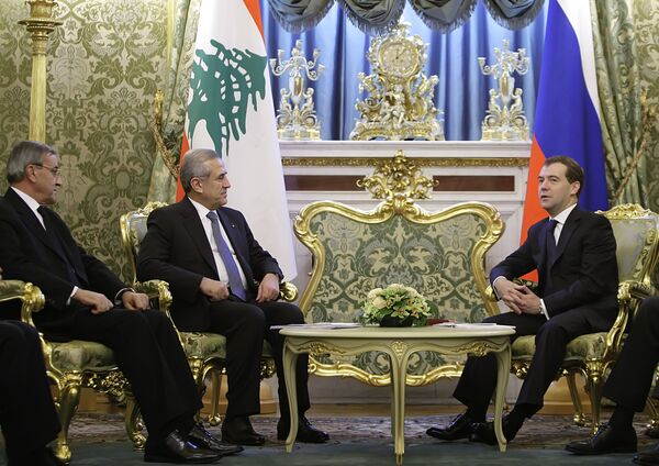 Dmitri Medvedev a qualifié la visite officielle en Russie du président libanais Michel Sleimane - Sputnik Afrique