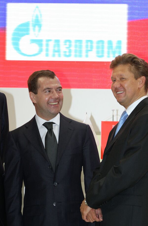 Dmitri Medvedev et Alexeï Miller - Sputnik Afrique