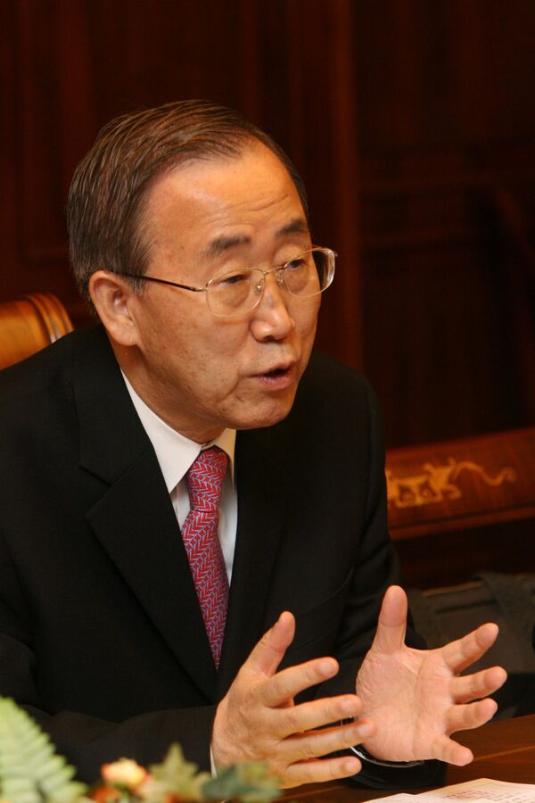 Le Secrétaire général de l'ONU Ban Ki-moon - Sputnik Afrique