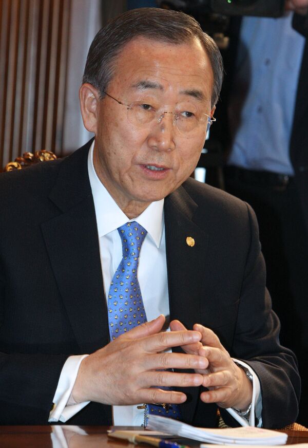 Le secrétaire général de l'ONU, Ban Ki-moon - Sputnik Afrique