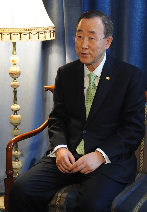Le secrétaire général de l'ONU Ban Ki-moon - Sputnik Afrique