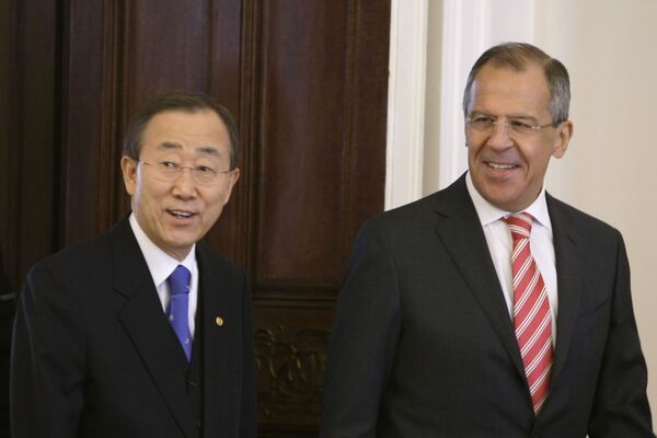 Le Proche-Orient au menu d'entretiens Lavrov-Ban Ki-moon à Moscou - Sputnik Afrique