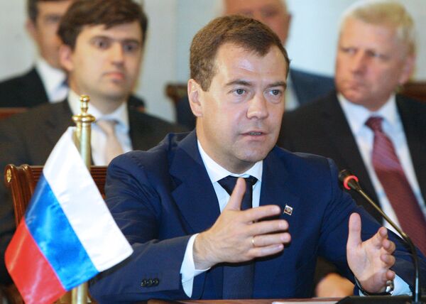 Le président russe Dmitri Medvedev  - Sputnik Afrique