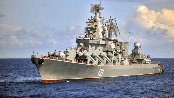 Le croiseur Moskva, vaisseau amiral de la Flotte russe de la mer Noire - Sputnik Afrique