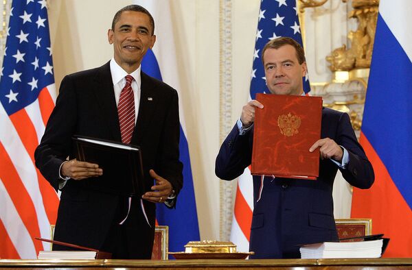  Barack Obama  et  Dmitri Medvedev - Sputnik Afrique