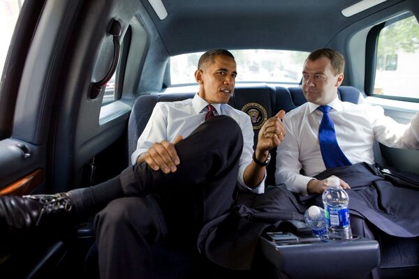 Les présidents Dmitri Medvedev et Barack Obama  - Sputnik Afrique