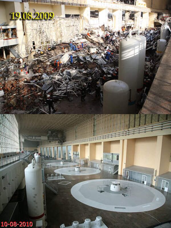 La centrale hydroélectrique Saïano-Chouchenskaïa: avant et après - Sputnik Afrique