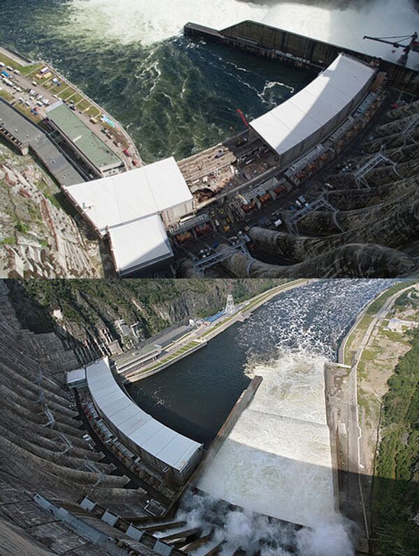 La centrale hydroélectrique Saïano-Chouchenskaïa: avant et après - Sputnik Afrique