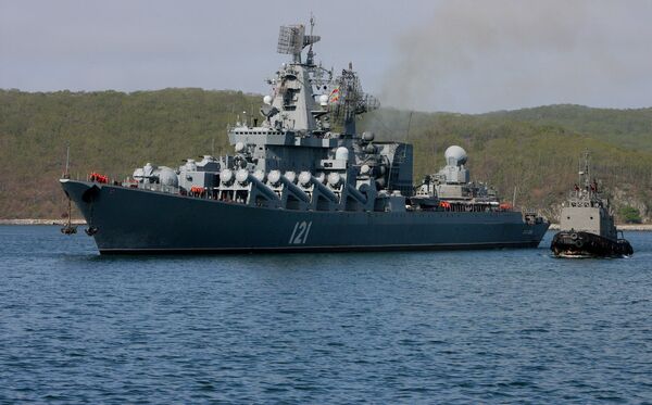 Le croiseur lance-missiles russe Moskva - Sputnik Afrique