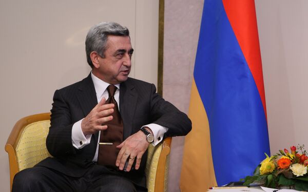 Le président arménien Serge Sargsian - Sputnik Afrique