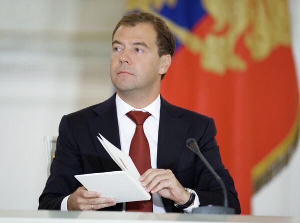 Le président Dmitri Medvedev - Sputnik Afrique