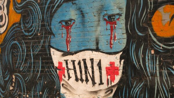 Пекин, граффити на тему гриппа H1N1 - Sputnik Afrique