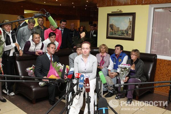 La bobeuse Irina Skvortsova est rentrée à Moscou - Sputnik Afrique
