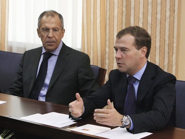 Sergueï Lavrov et Dmitri Medvedev - Sputnik Afrique