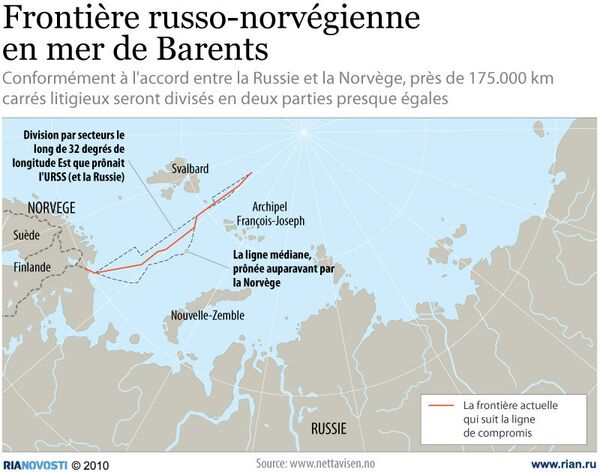 Frontière russo-norvégienne en mer de Barents - Sputnik Afrique