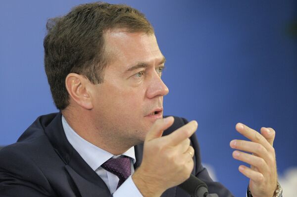 Президент РФ Д. Медведев во время визита в Китай - Sputnik Afrique