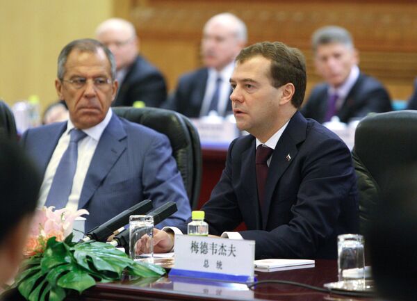 Sergueï Lavrov et Dmitri Medvedev en Chine - Sputnik Afrique