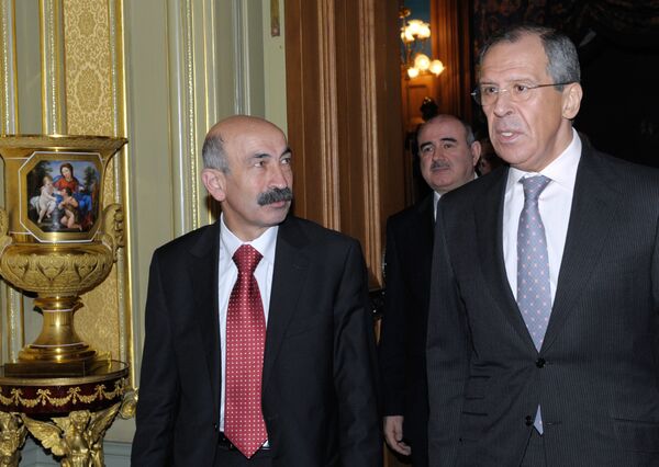 Les ministres russe et sud-ossète des Affaires étrangères Sergueï Lavrov et Mourat Djioïev - Sputnik Afrique