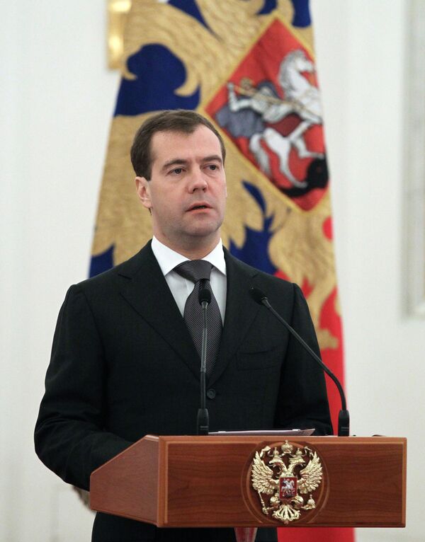  Le président russe Dmitri Medvedev - Sputnik Afrique