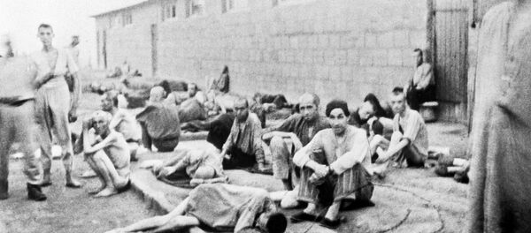 Узники немецкого лагеря смерти Маутхаузен в дни войны. Узники немецкого лагеря смерти Маутхаузен в дни войны. - Sputnik Afrique