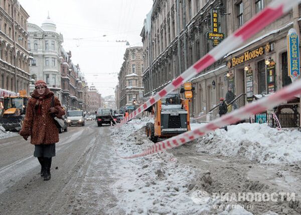 Saint-Pétersbourg sous la neige - Sputnik Afrique