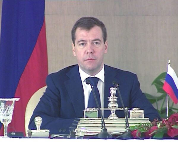 Le président russe Dmitri Medvedev, en visite officielle en Inde - Sputnik Afrique