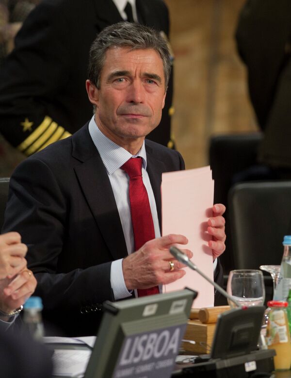 Le secrétaire général de l'OTAN Anders Fogh Rasmussen - Sputnik Afrique