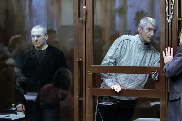 Mikhaïl Khodorkovski et son associé Platon Lebedev - Sputnik Afrique