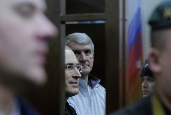 Mikhaïl Khodorkovski et son associé Platon Lebedev - Sputnik Afrique