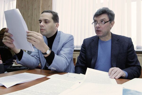 Vladimir Milov et Boris Nemtsov  - Sputnik Afrique