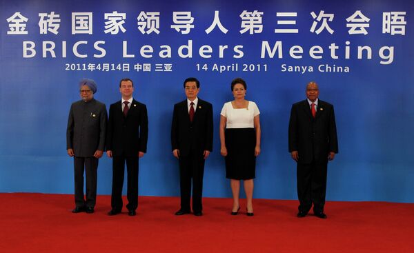 Les leaders du BRICS (Brésil, Russie, Inde, Chine et Afrique du Sud)  - Sputnik Afrique