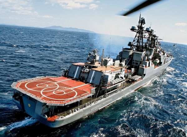 Le grand navire de lutte anti-sous-marine Admiral Panteleïev - Sputnik Afrique