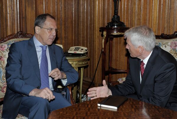 Sergueï Lavrov et Thorbjørn Jagland à Moscou (Archives) - Sputnik Afrique