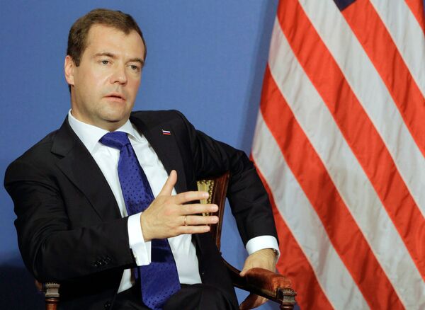 Le président russe Dmitri Medvedev à Deauville - Sputnik Afrique