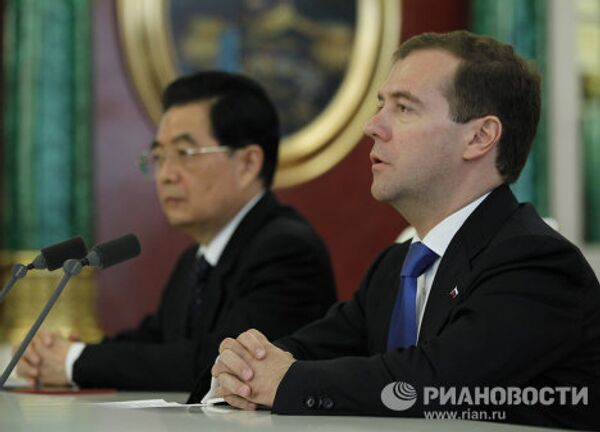 Hu Jintao en visite d'Etat en Russie - Sputnik Afrique